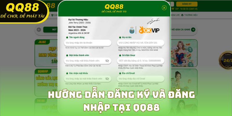 Hướng dẫn đăng ký và đăng nhập tại QQ88