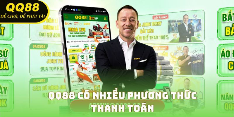 QQ88 có nhiều phương thức thanh toán