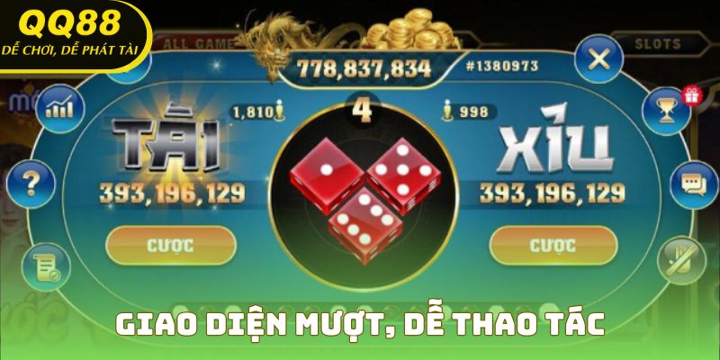 Giao diện mượt, dễ thao tác